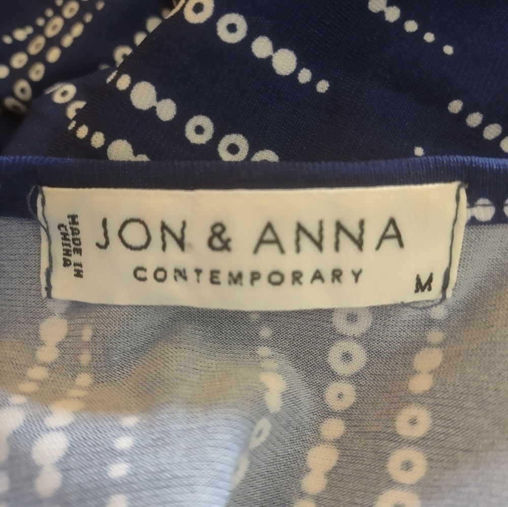 Jon & Anna contemporary women's dress blue and white size medium sleeveless - Picture 5 of 5
